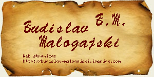 Budislav Malogajski vizit kartica